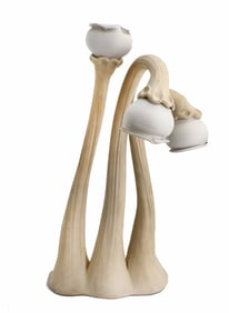 Doug Blum (Born 1951) American, Whimsical Ceramic Lily Light