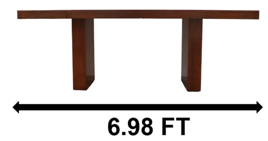 Custom 1946 Edward Wormley Mid Century Modern Honduran Mahogany Dining Table