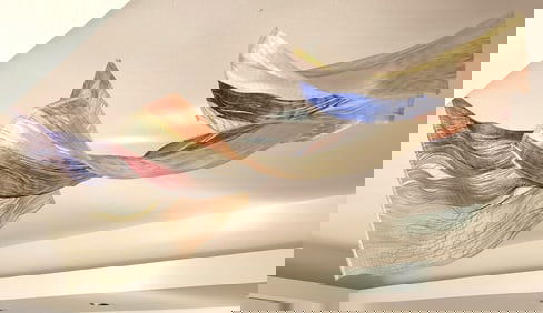 Patricia Ravarra (20th/21st Century) American, Woven Monufilament Nylon Sculpture "Veils of Harmony"