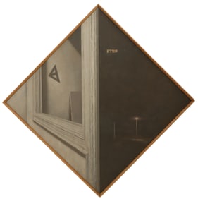 Sungjoon Joh (Born 1957) South Korea, Oil on Linen Diamond-Shaped Diptych