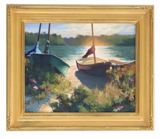 Contemporary Impressionist Lakeside Landscape