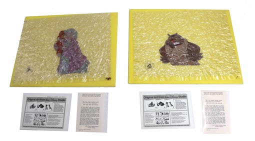 (2) Walt Disney Co. Fox and the Hound Production Cels