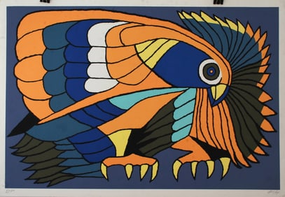 Victor Delfín (Born 1927) Peruvian, Artist's Proof Lithograph "Bluebird"