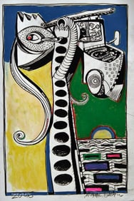 Mikhail Gubin (Born 1953) Russian/American, Charcoal and Acrylic on Paper