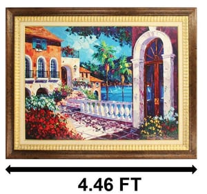 Barbara McCann (1948-2011) American, Serigraph Print "Menton - The French Riviera"