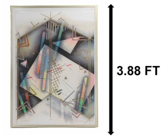 Catherine Ruane, 20th/21st Century American, Mixed Media on Paper, "Swashbuckle I"