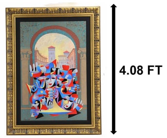 Anatole Krasnyansky (1930-2023) Ukrainian/American, Embellished Serigraph