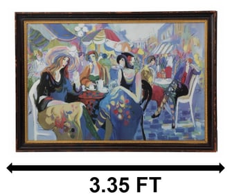 Isaac Maimon (Born 1951) Israeli, Long Street Scene Lithograph