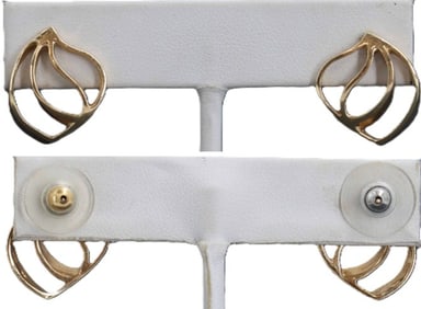 One Pair of 14k Gold Earrings - 3.6 g