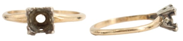 One 10k Gold-Filled and Sterling Ring Setting - Gross 1.6 g.