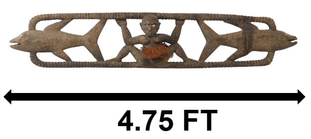 Papua New Guinean Torembi Village Long Carved Wooden Fertility Figure