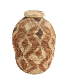 African Woven Rattan Vase