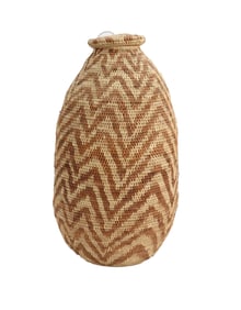 African Botswana Woven Rattan Vase