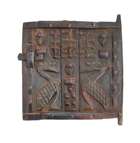 West African Mali Dogon Carved Wooden Door Panel