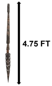 Papua New Guinean Hand Carved Elaborate Figural Wooden Garamut Drum Beater