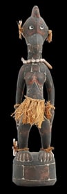 Papua New Guinean Sepik Polychrome Spirit Figure Wood Carving