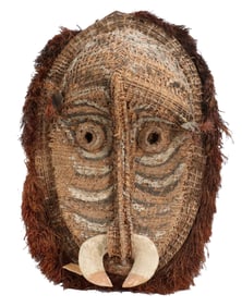 Large Woven Basketry Papua New Guinean Mask