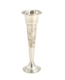 Newport Weighted Sterling Silver Cement Reinforced Vase