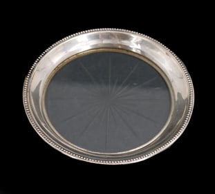 Frank M. Whiting Glass and Sterling Silver Plate