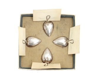 (4) Brown Jewelry Co. Sterling Card Holders - 0.725 ozt.