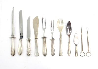 (11) Sterling Handled Flatware - Approximately 6 ozt.