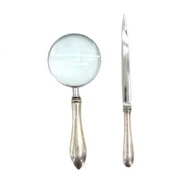 (2) Sheffield England Desk Items With Sterling Handles