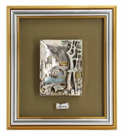 Valenti Italian High Relief .800 Silver Landscape Composition "Marina"