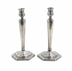 (2) Marked Sterling Silver Candlesticks - 11.825 ozt.