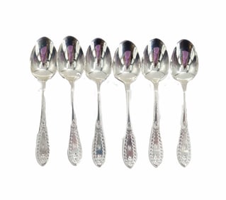 (6) American J.E. Caldwell Sterling Silver Spoons - 2.940 ozt.