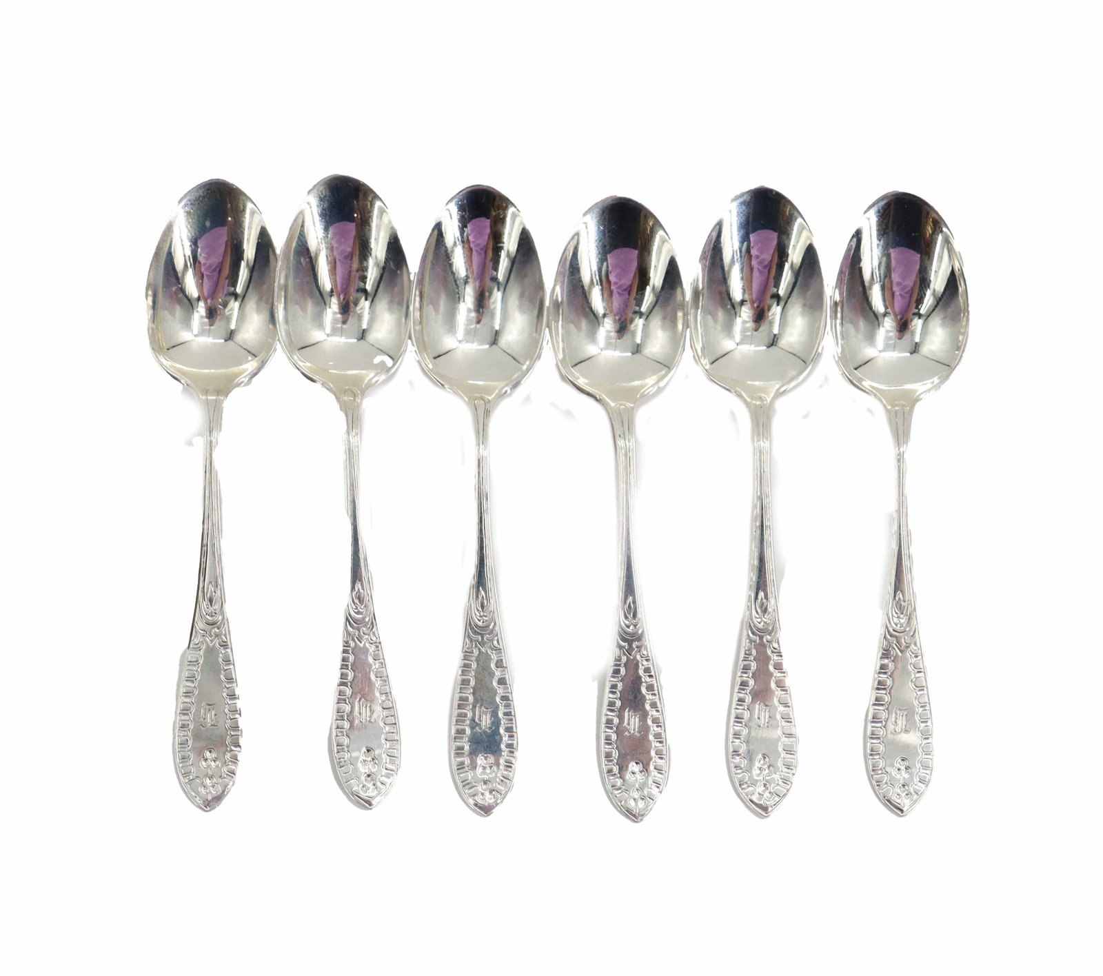 (6) American J.E. Caldwell Sterling Silver Spoons - 2.940 ozt. (1 of 7)