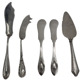 (5) Various American Sterling Silver Knives - Approximately 3.5 ozt.