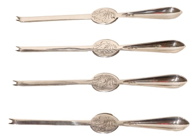 (4) 800 Silver Lobster Picks- 5.55 ozt.