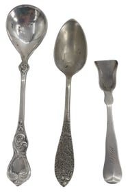 (3) Coin Silver Flatware - 1.140 ozt.