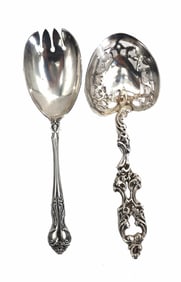(2) English Sterling Silver Serving Spoons - 5.715 ozt.