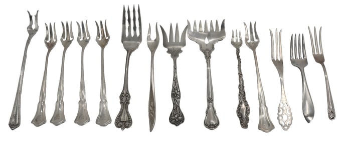 (14) American Sterling Silver Forks - 7.905 ozt.