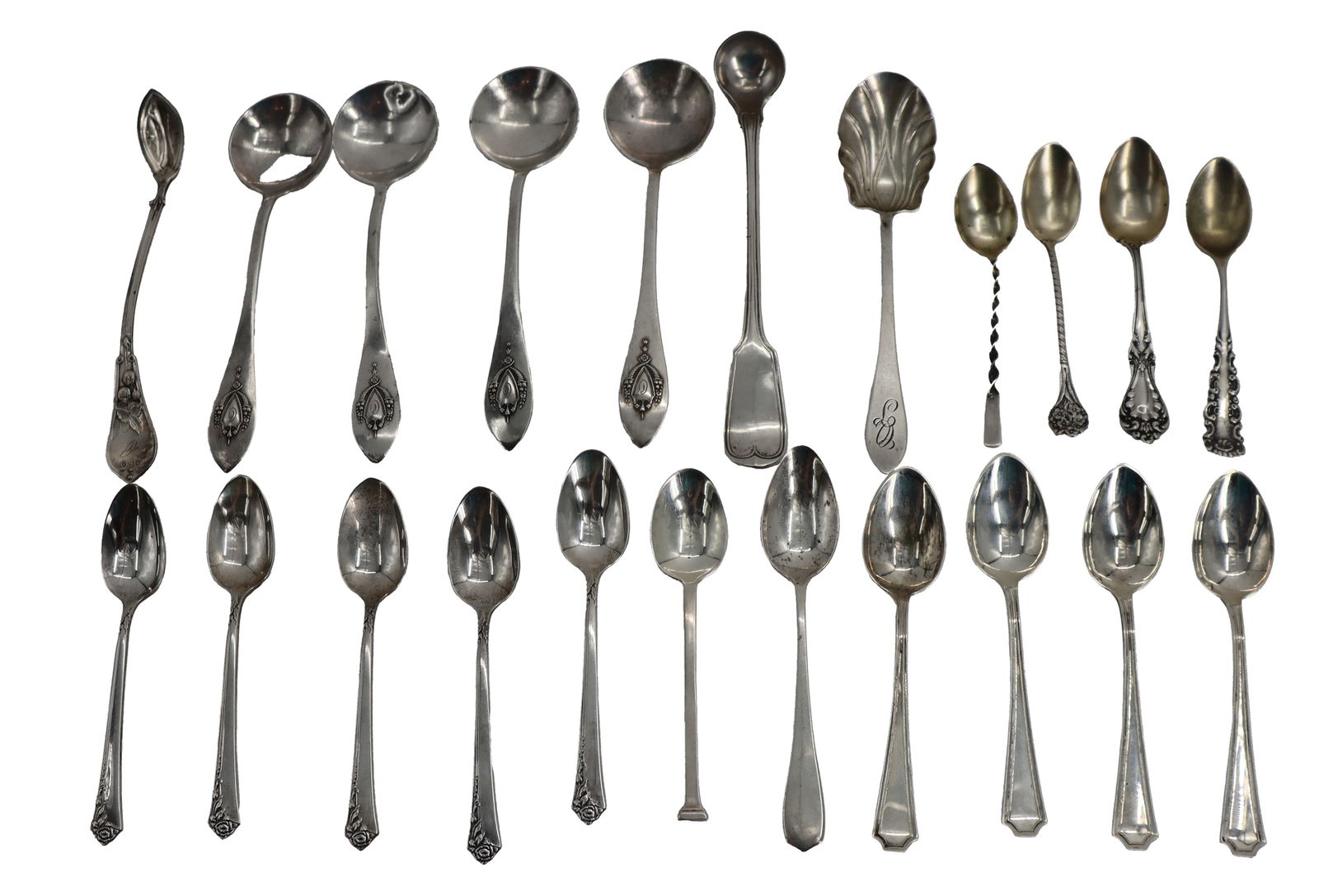 (22) American and European Sterling Silver Spoons - 8 ozt. (1 of 20)