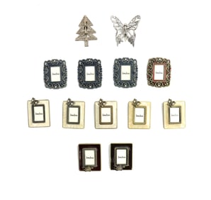 (11) Jay Strongwater for Nieman Marcus Diminutive Picture Frames and (2) John Hardy Clips