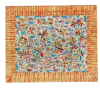 gaZbo dean (Born 1947) American, Abstract Mixed Media on Board