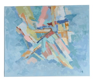 Emily Wolf (21st Century) American, Oil on Canvas Geometric Abstract