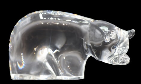 Steuben Art Glass Bear Sculpture