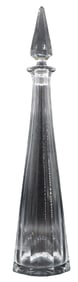 Tall Baccarat Crystal "Pyramides" Decanter with Stopper