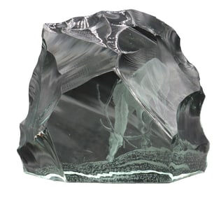 Vicke Lindstrand (1904-1983) Swedish, Kosta Stag Etched Crystal Sculpture