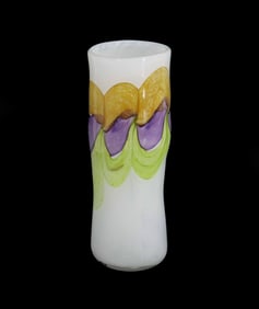 Pauline Solven (Born 1943) English, Milky Art Glass Vase