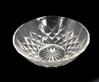 Signed Val Saint Lambert Cut Crystal Bowl