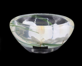 Emilio Robba (Born 1944) French/American, Mixed Media Floral Bowl