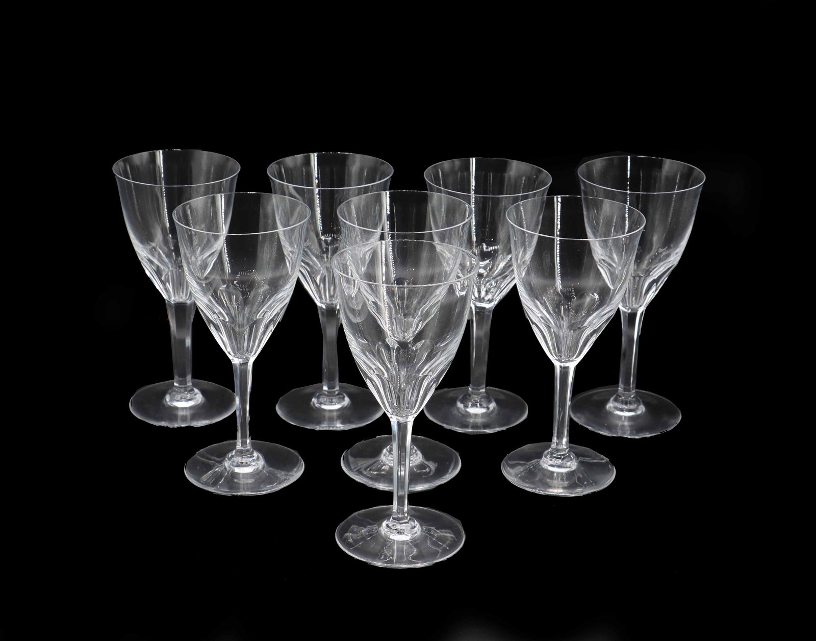 (8) French Baccarat "Genova" Crystal Claret Wine Glasses (1 of 12)