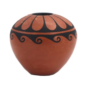 Geraldine Sandia (Born 1950) Native American, Jemez Pueblo Art Pottery Vase