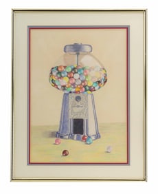 Vicki Rollo (20th Century) American, Color Pencil on Paper "Jawbreakers"