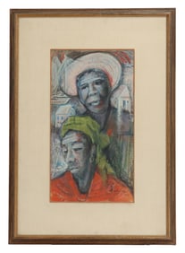 Alexander Cooper (1934-2020) Jamaican, Watercolor Portrait