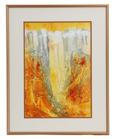 Ron Andrews, 20th/21st Century American, Abstract Watercolor Landscape